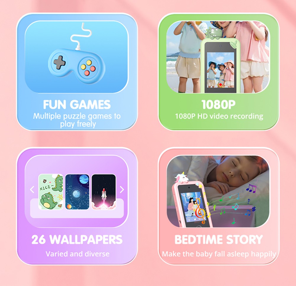 WOWKIDS P1 Kids Mobile Phone Toy - Pink