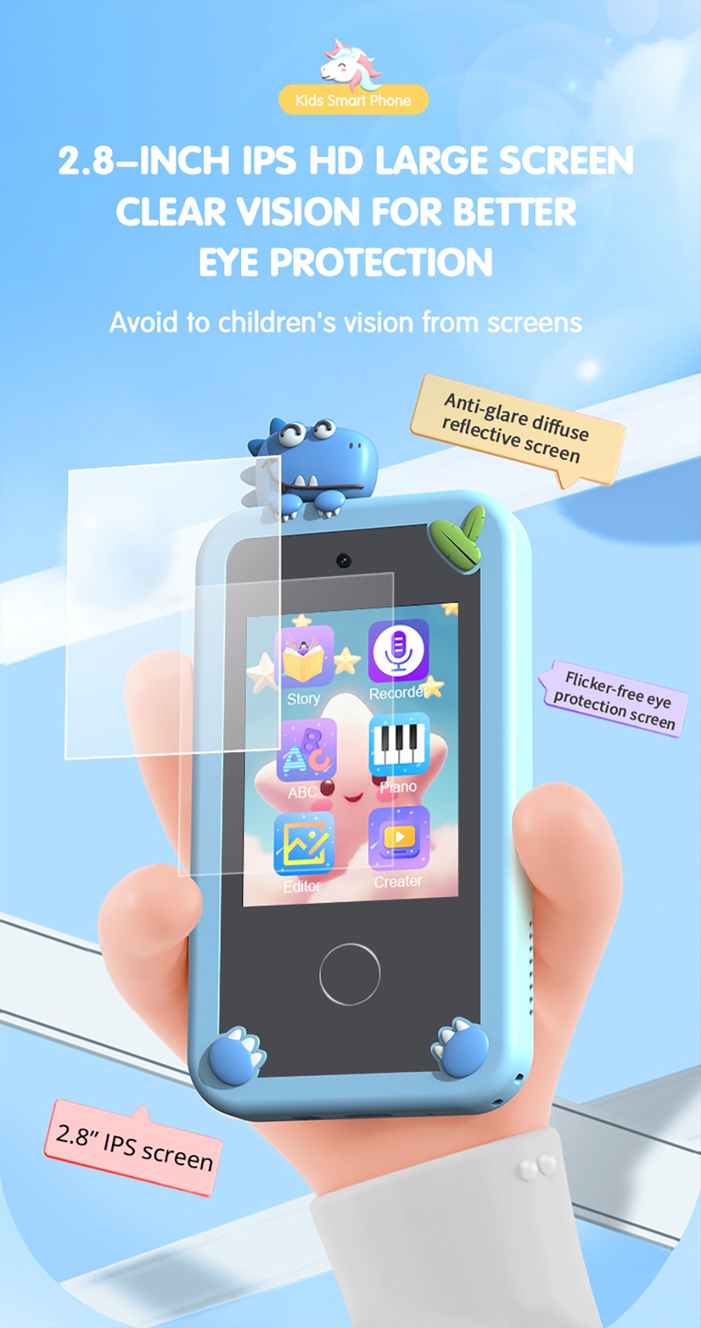 WOWKIDS P1 Kids Mobile Phone Toy - Pink