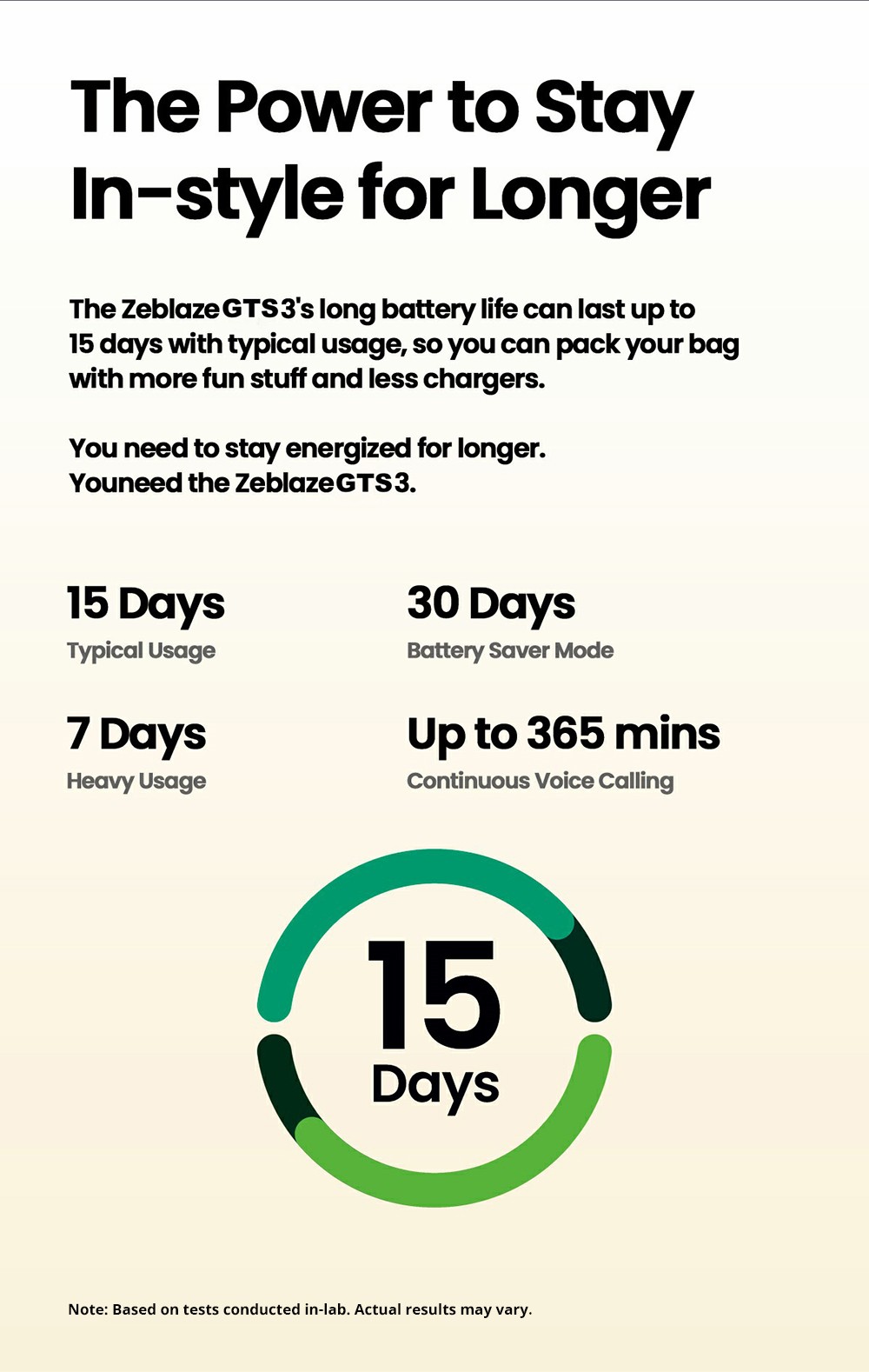 Zeblaze GTS 3 Smartwatch, 2.03' HD Color Display, Bluetooth Calling, 100+ Sports Modes, Heart Rate, SpO2 & Stress Monitoring - Black