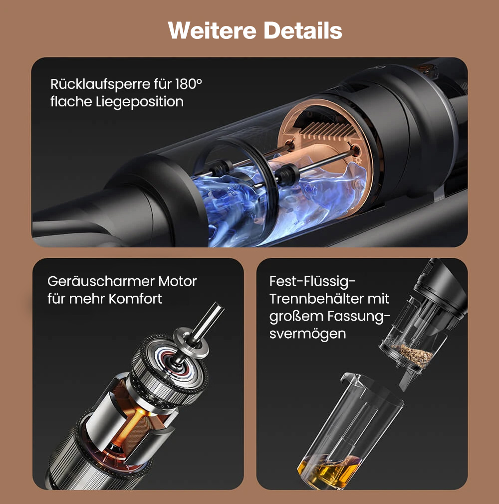 JIMMY PW11 All-in-One Staubsauger und Waschmaschine, 400 W Leistung, eine Bürstenrolle, schnelles Trocknen mit Heißluft, LED-Display, wasserdichter, bürstenloser IPX8-Motor, 180° flaches Design - EU-Stecker (Silber-Schwarz)