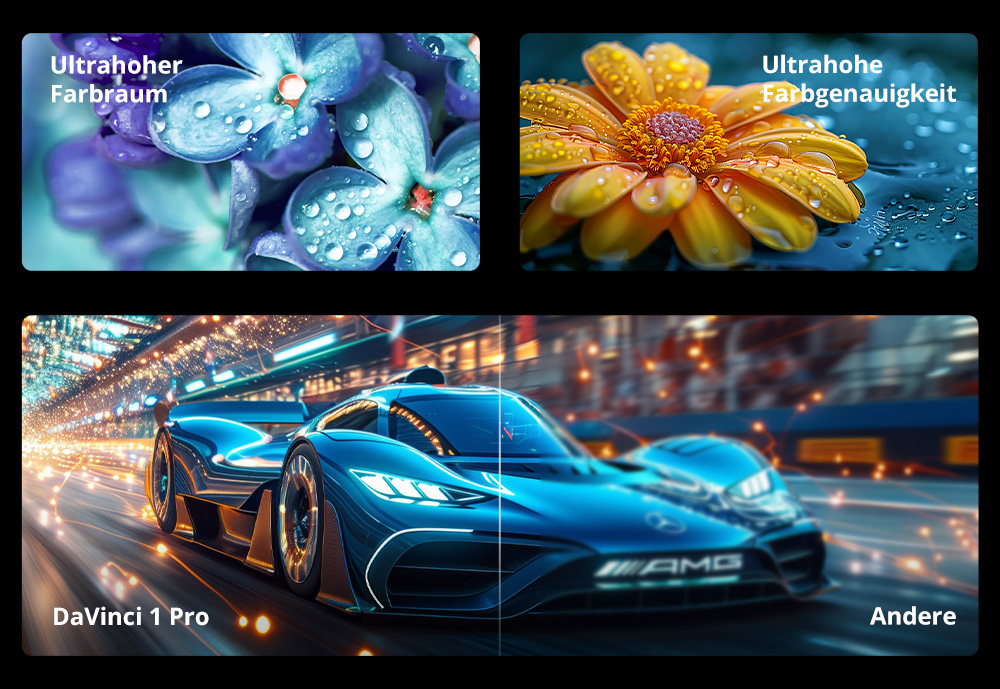 WANBO DaVinci 1 Pro Beamer, 600 ANSI, Native 1080P, Android 11, 5G/2,4G WLAN, Autofokus/Automatische Trapezkorrektur/Automatische Bildschirmanpassung/Hindernisvermeidung