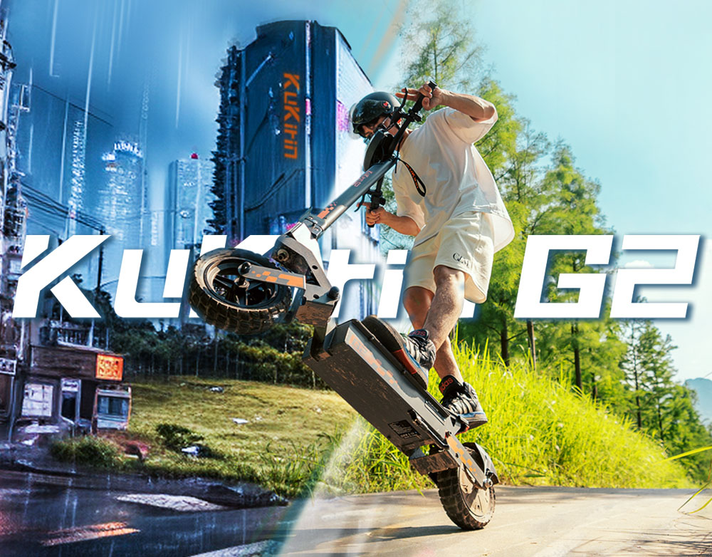 Kukirin G2 Faltbarer E-Scooter, 800W Motor, 48V 15Ah Akku, 10 Zoll Reifen, 45 km/h Höchstgeschwindigkeit, 55 km Reichweite, Touchscreen-Display, Scheibenbremsen vorne und hinten