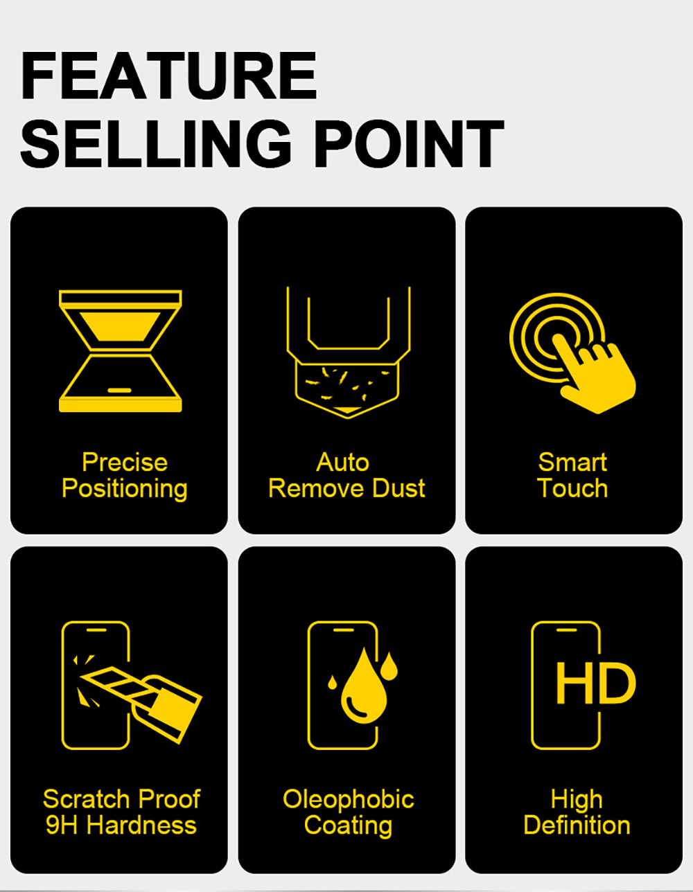 2Pcs Tempered Glass Screen Protector for iPhone16 Plus