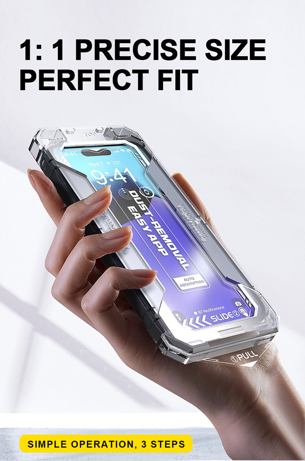 2Pcs Tempered Glass Screen Protector for iPhone16 Plus