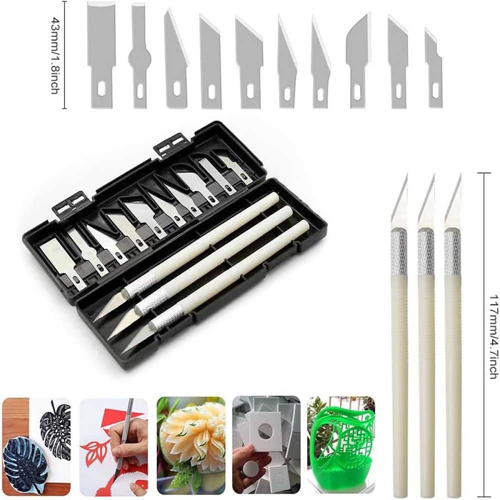 42Pcs Mintion 3D Printer Tools Kit, Includes Deburring Tool, Hobby Knife Set, Art Knife Set, Removal Tools, Tube Cutter
