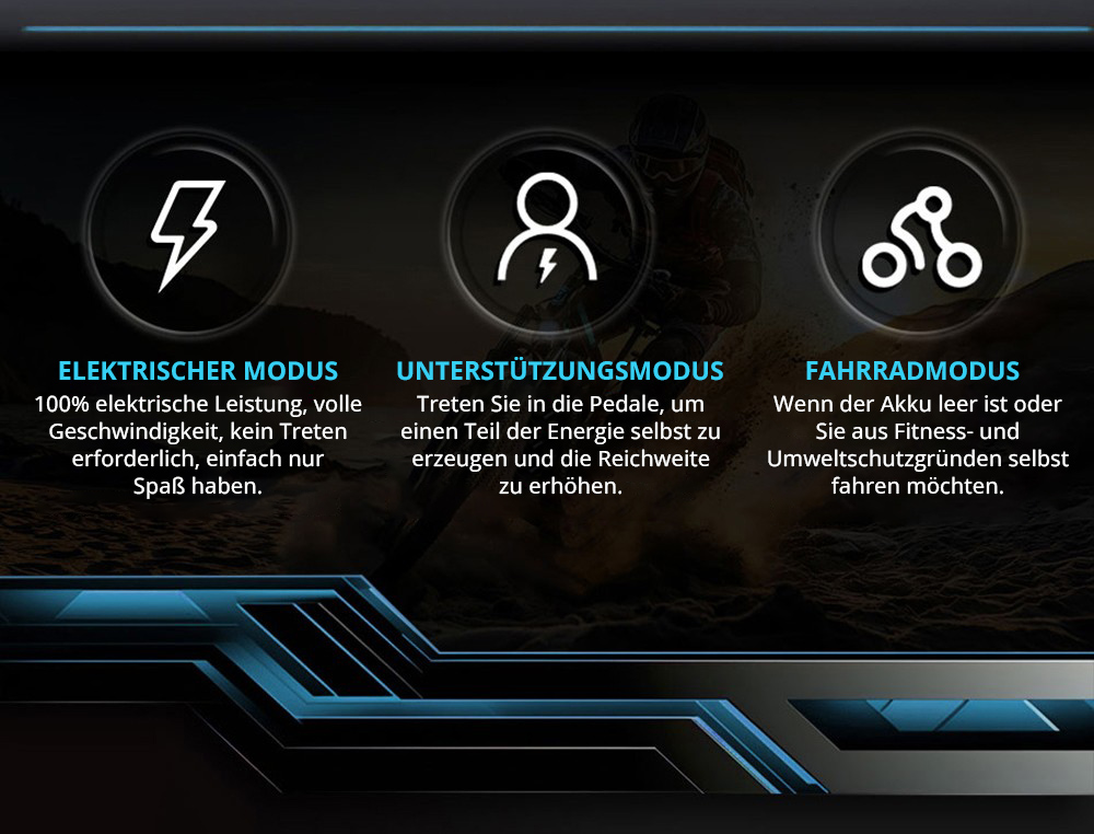 DUOTTS C29 Elektrofahrrad, 750W, Mountainbike, 2x48V, 15Ah Akkus, 50 km Reichweite, 50 km/h Höchstgeschwindigkeit, Shimano 21-Gang-Getriebe