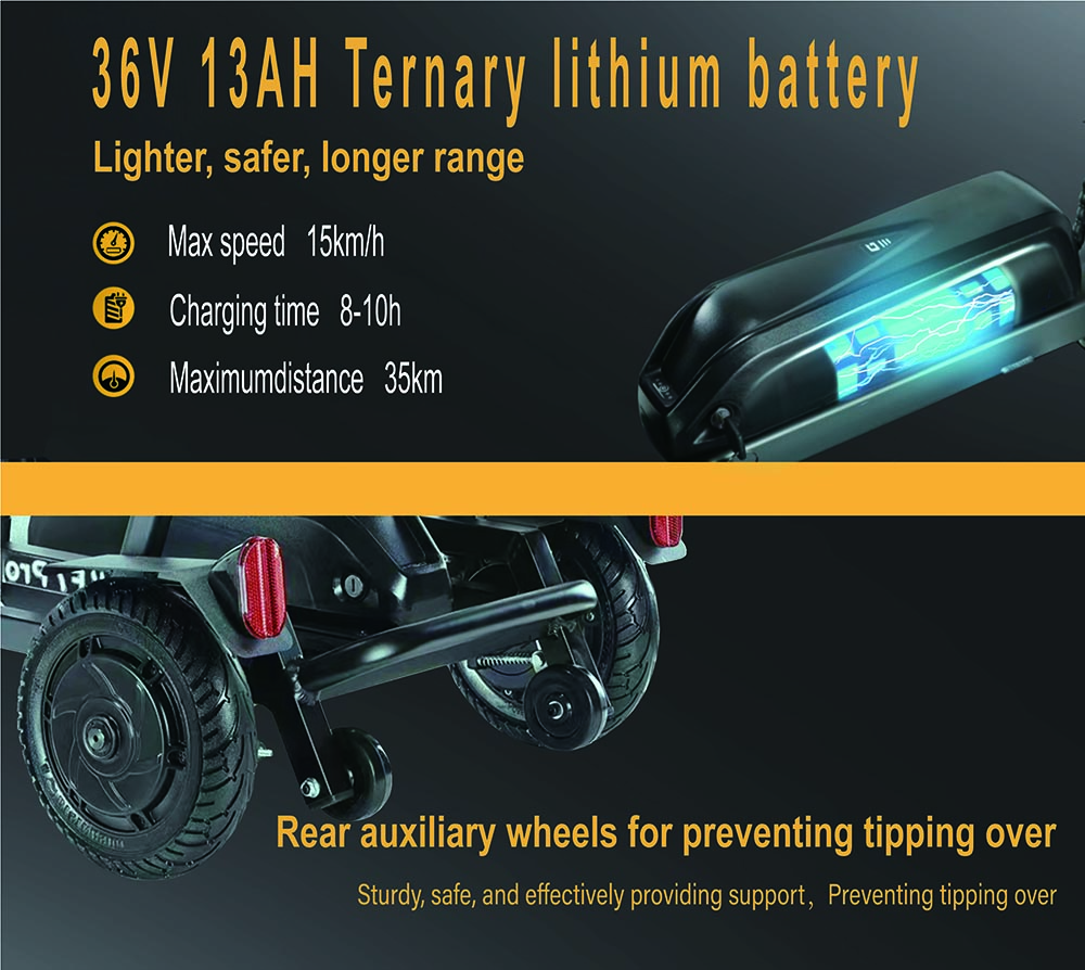 Freejoyer F7 Pro Four-wheel Electric Scooter with Seat, 300W Motor, 36V 13AH Battery, 15km/h Max Speed, 35km Max Range - Grey