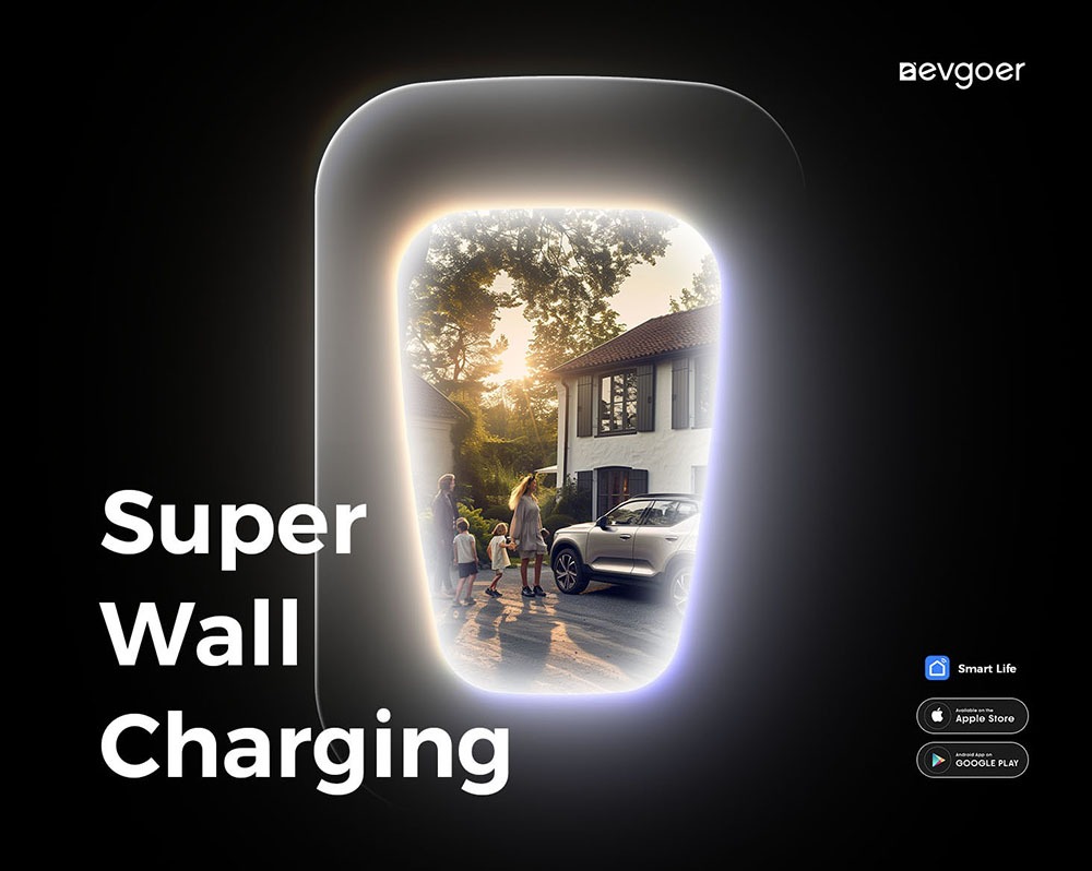 EG Evgoer Level 2 EV Charger, with NEMA 14-50 Plug, 240V 40Amps, 23FT Charger Cable, Adjustable Current Schedule Time, for All J1772 Electric Cars