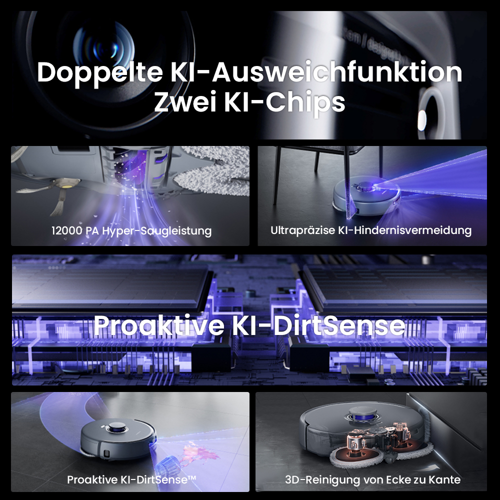 Narwal Freo Z Ultra Saugroboter und Wischmopp mit Basisstation, 12.000 Pa Leistung, Selbstentleerung, Doppelkamera, kein Verheddern, 120 Tage wartungsfrei, Drei-Laser-Hindernisvermeidung, KI-adaptives Waschen und Trocknen mit heißem Wasser – Weiß