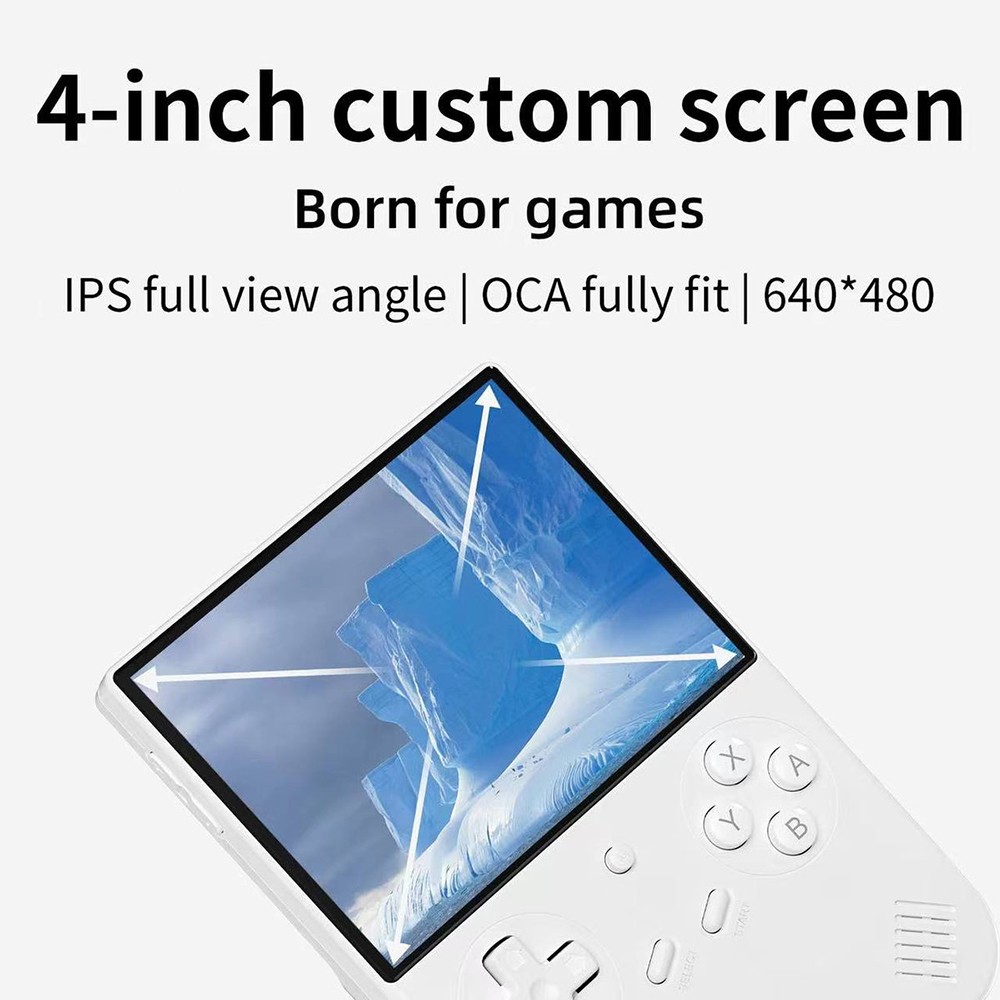 ANBERNIC RG40XXV Retro Game Console, 64GB, 4.0in 640*480P IPS Screen, 1GB LPDDR4, ac WiFi for Multiplayer, Bluetooth, 30+ Emulators, Moonlight Streaming, 3200mAh Battery, 6 Hours Autonomy - Blue