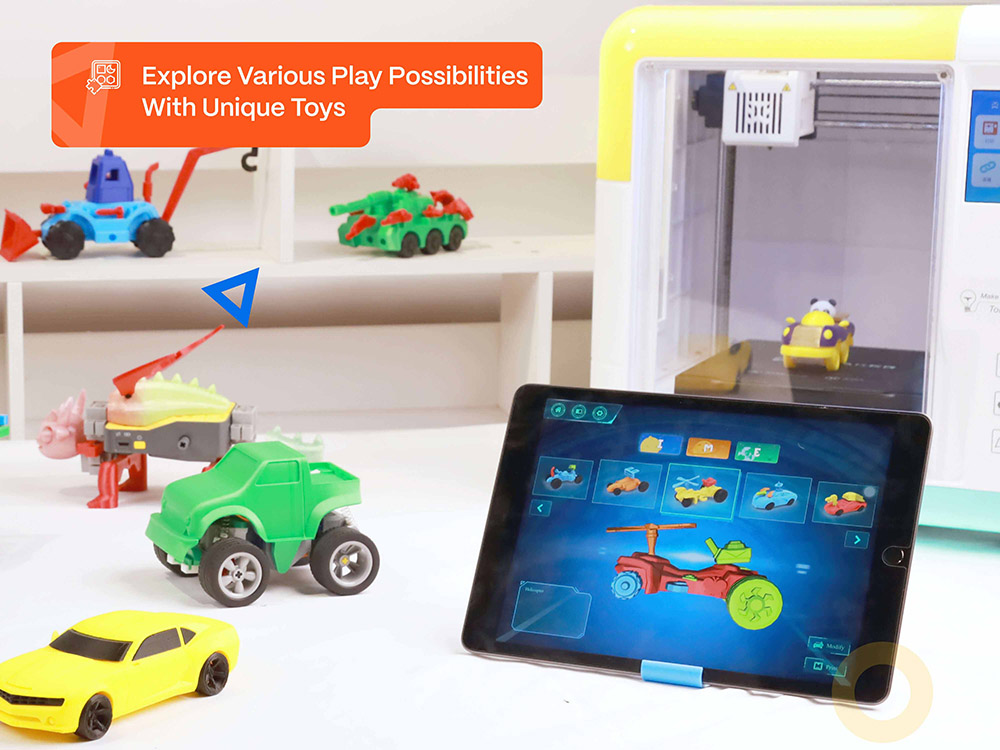 AOSEED X-MAKER 3D Printer for Kids and Beginners, Leveling-Free Bed, Wi-Fi Printing, Ultra Silent, App Control, PLA/ABS Filament Supported