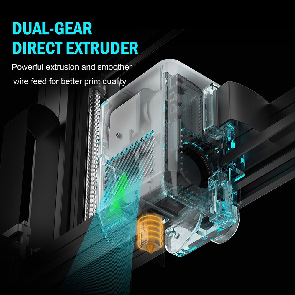 Artillery Sidewinder X3 Plus 3D Printer, Auto-Leveling, 300mm/s Max Printing Speed, Dual-Gear Direct Extruder, 300*300*400mm