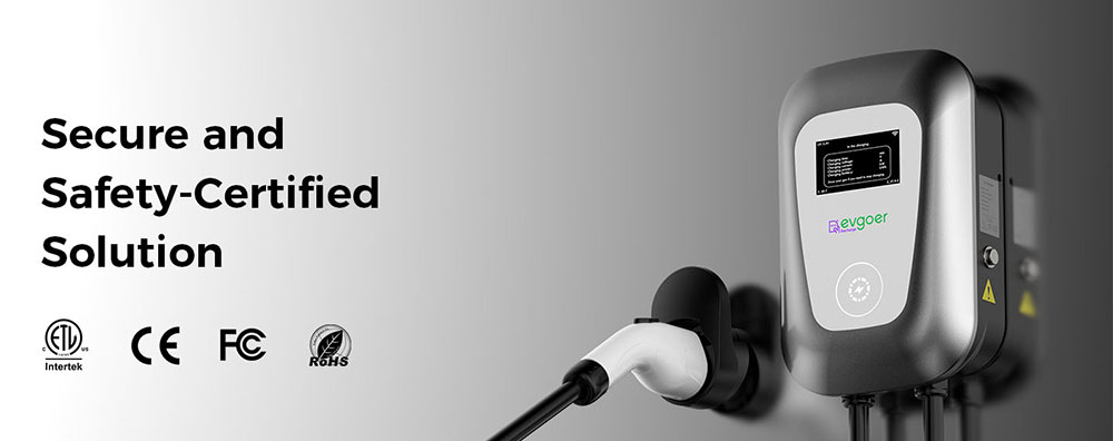 EG Evgoer Level 2 EV Charger, with NEMA 14-60 Plug, 240V 48Amps, 23FT Charger Cable, Adjustable Current Schedule Time, for All J1772 Electric Cars