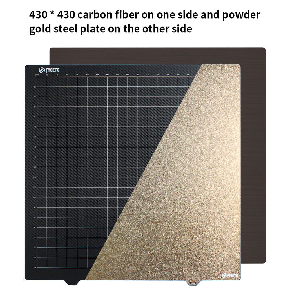 FYSETC 430*430mm PEI PET Build Plate, with 2mm Magnetic Base, for Elegoo Neptune4 Max, Neptune3 Max, Anycubic Kobra Max/ 2 Max, Crealty CR-6 Max
