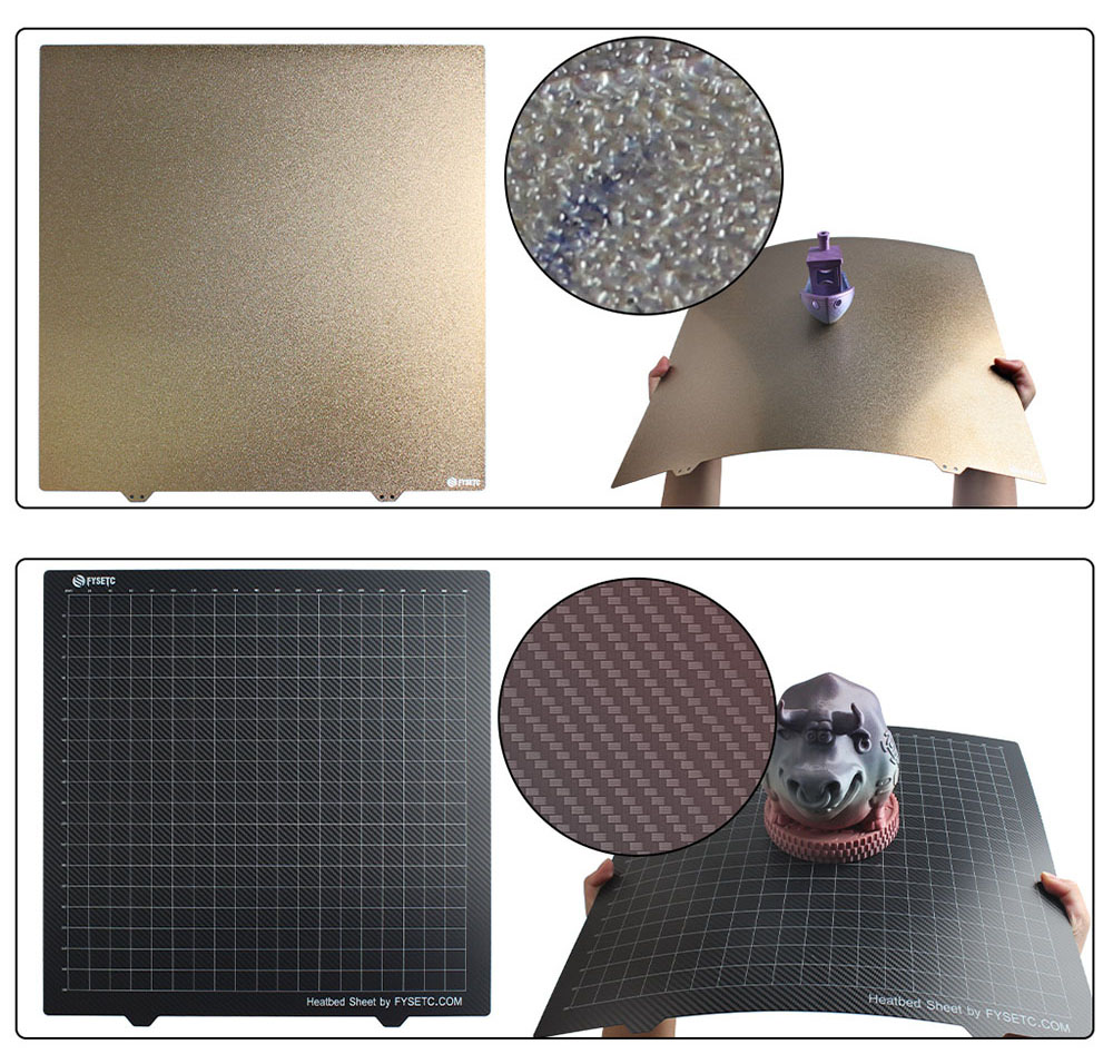 FYSETC 430*430mm PEI PET Build Plate, with 2mm Magnetic Base, for Elegoo Neptune4 Max, Neptune3 Max, Anycubic Kobra Max/ 2 Max, Crealty CR-6 Max