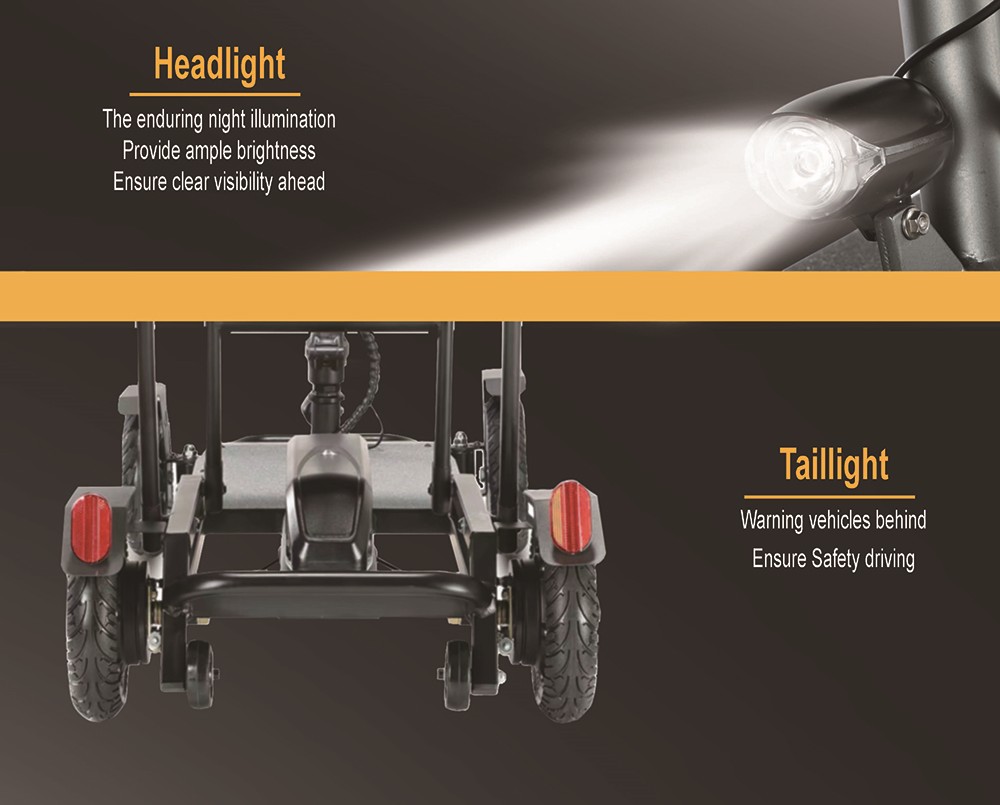 Freejoyer F7 Pro Elektroroller mit vier Rädern und Sitz, 300-W-Motor, 36-V-13-Ah-Akku, 15 km/h Höchstgeschwindigkeit, 35 km maximale Reichweite – Grau