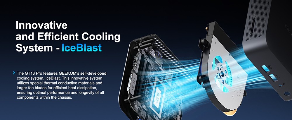 GEEKOM GT13 Pro Mini PC, Intel Core i9-13900H 14 Core Max 5.4GHz, 32GB RAM 2TB SSD, 2*USB 4 Type-C (8K@30Hz)+2*HDMI 2.0 (4K@60Hz) Four Screen Display, WiFi 6E Bluetooth 5.2, 3*USB 3.2 1*USB 2.0 1*RJ45 1*SD Card Reader 1*3.5mm Audio Jack