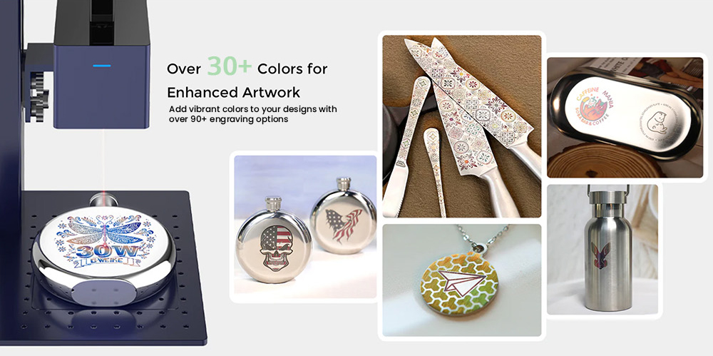 Gweike Cloud G2 Pro 20W Fiber Laser Marking Machine, 10000mm/s Speed, 0.001mm Accuracy, 150mm*150mm, 1.5mm Max. Depth on Metal, 30+ Colors Engraving, GWEIKE Glaser/ LightBurn, Supports Rotary Roller, Electric Lift - Chinese Plug