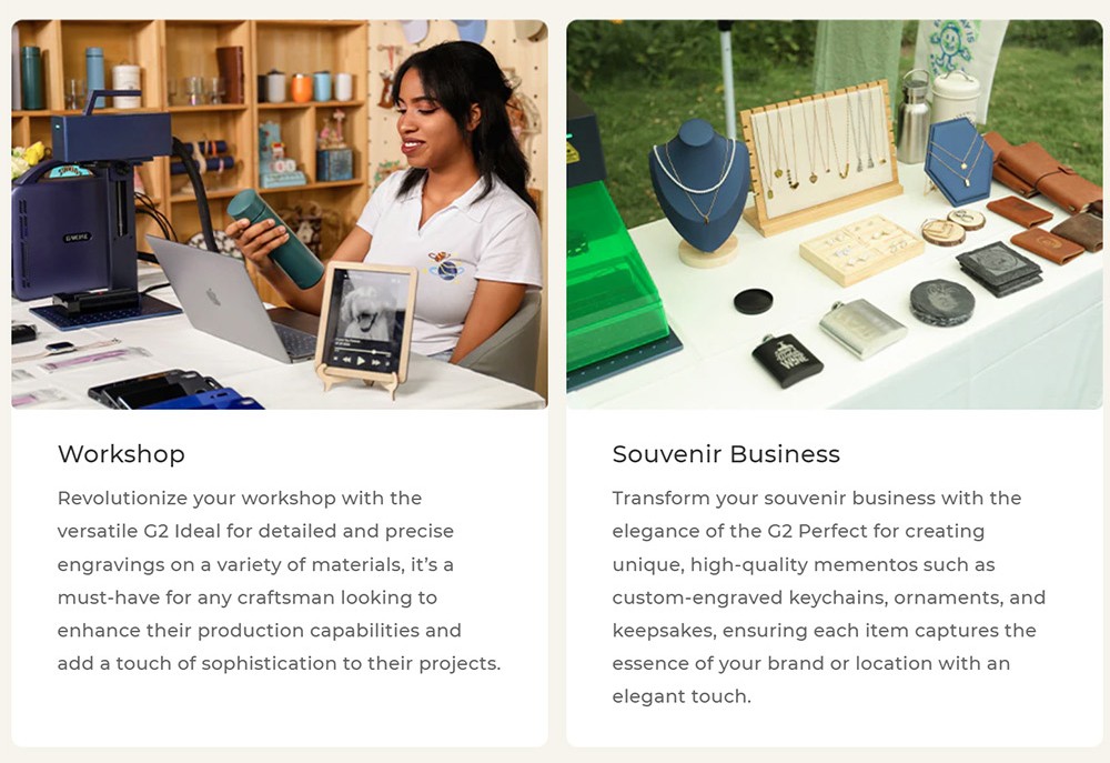 Gweike Cloud G2 Pro 20W Fiber Laser Marking Machine, 10000mm/s Speed, 0.001mm Accuracy, 150mm*150mm, 1.5mm Max. Depth on Metal, 30+ Colors Engraving, GWEIKE Glaser/ LightBurn, Supports Rotary Roller, Electric Lift - Chinese Plug