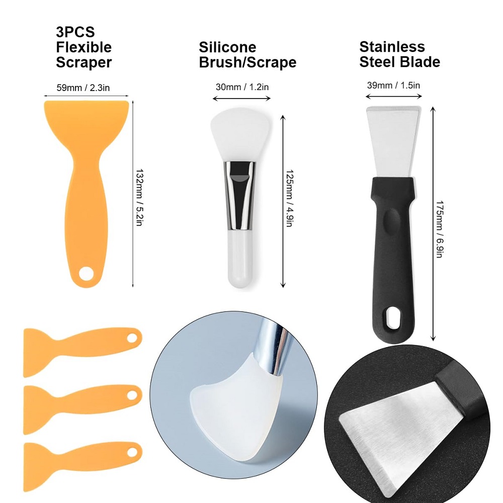 Mintion Resin 3D Printer Accessories Kit, Including Cleaning Silicone pad and Stainless Steel Funnel, Maintenance Tool Knife, Tweezers, Funnel, Scissors, Trimming Knife