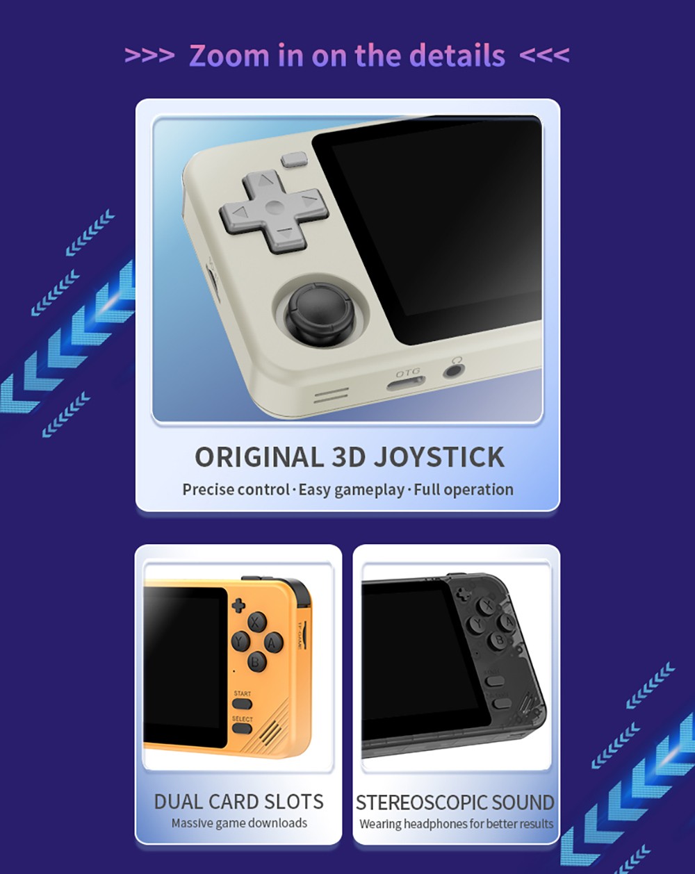 Powkiddy RGB10X Handheld Game Console, Open Source Linux, 3.5-inch 640*480 IPS Screen, 128GB TF Card, 64-bit 3D Simulators, 6 Hours Autonomy - Transparent Black