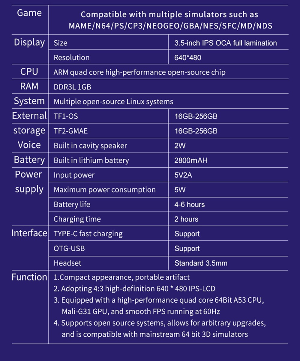 Powkiddy RGB10X Handheld Game Console, Open Source Linux, 3.5-inch 640*480 IPS Screen, 64GB TF Card, 64-bit 3D Simulators, 6 Hours Autonomy - Yellow