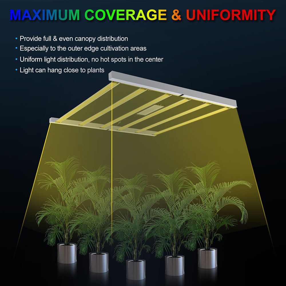 Lampe de croissance LED SolarPlay P720 720 W, guirlande lumineuse à intensité variable, spectre complet, pour plantes d'intérieur