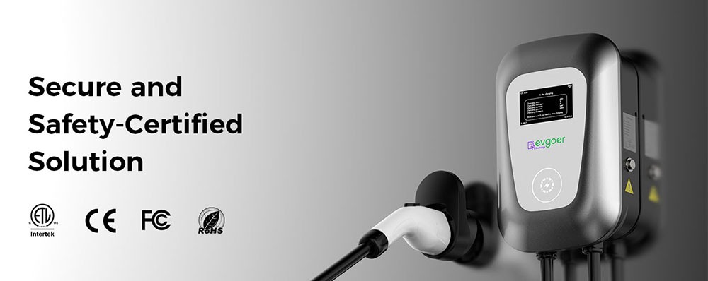 EG Evgoer Level 2 EV Charger, with NEMA 14-50 Plug, 240V 40Amps, 23FT Charger Cable, Adjustable Current Schedule Time, for All J1772 Electric Cars