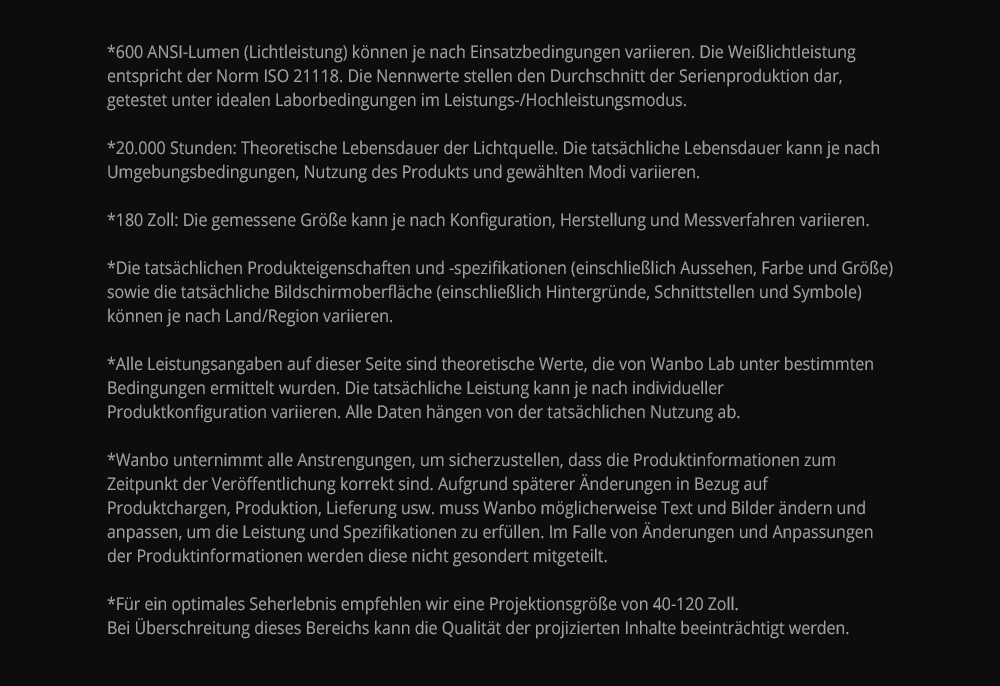 WANBO DaVinci 1 Pro Beamer, 600 ANSI, Native 1080P, Android 11, 5G/2,4G WLAN, Autofokus/Automatische Trapezkorrektur/Automatische Bildschirmanpassung/Hindernisvermeidung