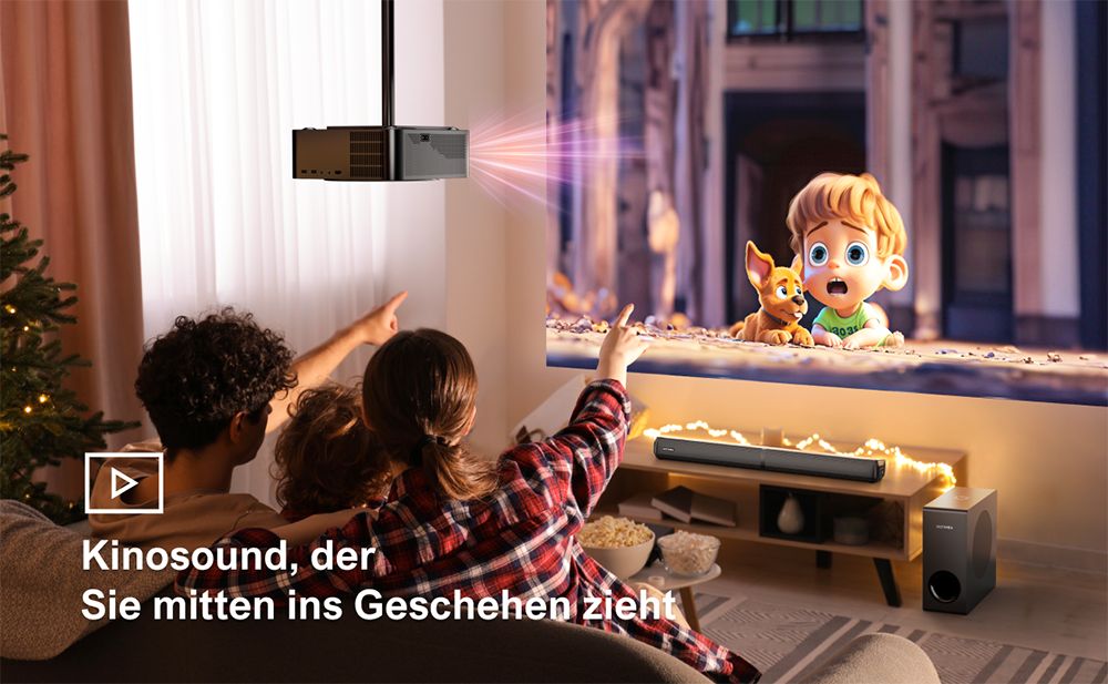 Ultimea Apollo S50 4.1-Kanal abnehmbare Soundbar mit Subwoofer, Bluetooth 5.3, einstellbarem Basspegel, 3 EQ-Modi