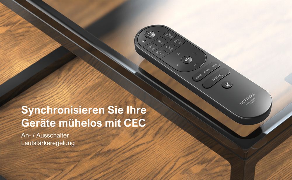 Ultimea Apollo S50 4.1-Kanal abnehmbare Soundbar mit Subwoofer, Bluetooth 5.3, einstellbarem Basspegel, 3 EQ-Modi