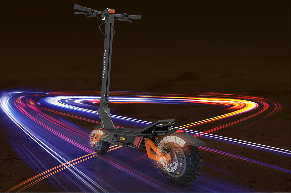 KuKirin G1 Pro Folding Electric Scooter, 10-inch Pneumatic Tire, 2*800W Motor, 48V 20.8Ah Battery, 55km Max Speed, 70km Range, Disc Brake, 13 lights Ambient Lights