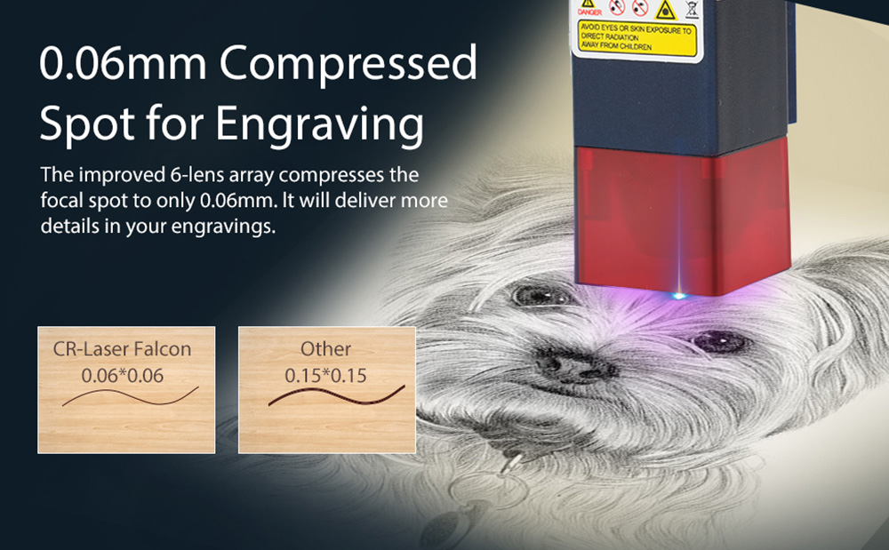 DIMIFUN D9 A25 2.5W Portable Laser Engraving Machine, Eye Protection, 10000mm/min Speed, 0.06mm Spot, 130*130mm, Noise Reduction