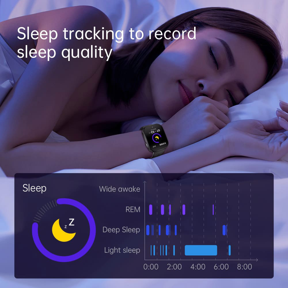 KUMI U6 Smartwatch, 1.96-inch AMOLED Screen, GPS Global Positioning, 5ATM Waterproof, 100+ Sport Modes, Bluetooth Calling, Al Voice Assistant, Health Sleep Monitoring - White