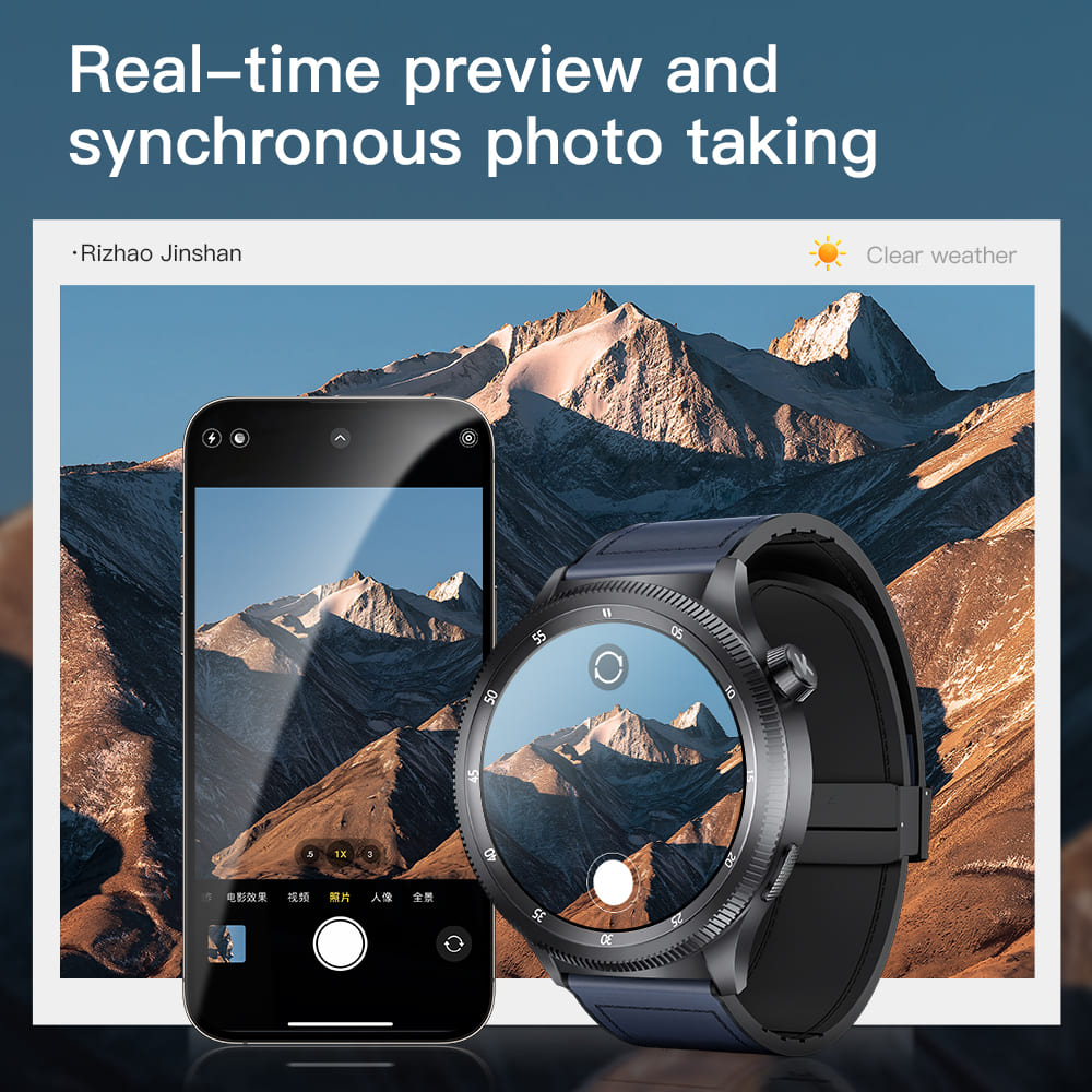 KUMI WATCH Gear GT3 Smartwatch, 1.43-inch AMOLED Screen, Al Intelligent Voice Assistant & Watch Face, Multi-language Translation, Health Monitoring, Bluetooth Calling, IP68 Waterproof - Grey