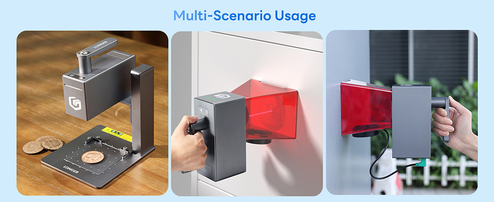 LONGER Nano 6W Portable Laser Engraver, Diode Lasers with FAC, 5000mm/s Ultra-Fast Speed, 0.05mm Precision, LightBurn & LaserGRBL & LaserBurn, 6mm Wood Cutting, 100*100mm