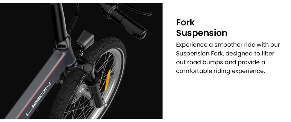 PVY LIBON Elektrofahrrad, 500-W-Motor, 36 V 20,4 Ah, 20 x 2,5-Zoll-Reifen, 25 km/h Höchstgeschwindigkeit, 260 km Reichweite, hydraulische Scheibenbremse, Stoßdämpfungsgabel, LCD-Display – Grau