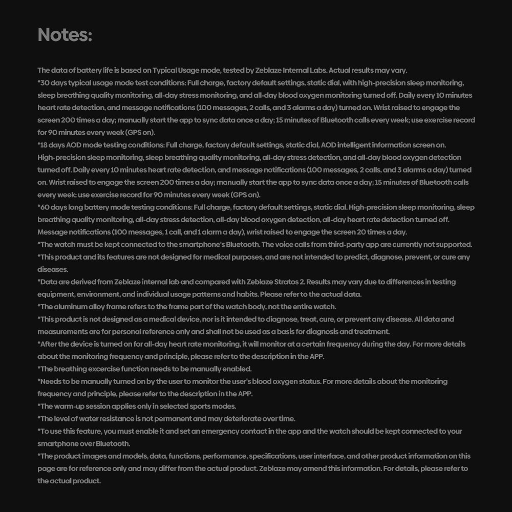 Zeblaze Stratos 2 Ultra Outdoor Smartwatch, 1.43'' Screen, Sleep Health Monitoring, 170+ Sport Modes, 6 Positioning System - Silver