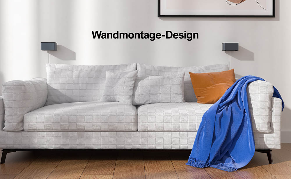 Ultimea Poseidon D50 5.1 Kanal Soundbar mit Subwoofer und hinteren Surround-Lautsprechern, einstellbarer Surround-Pegel, 3 EQ-Modi