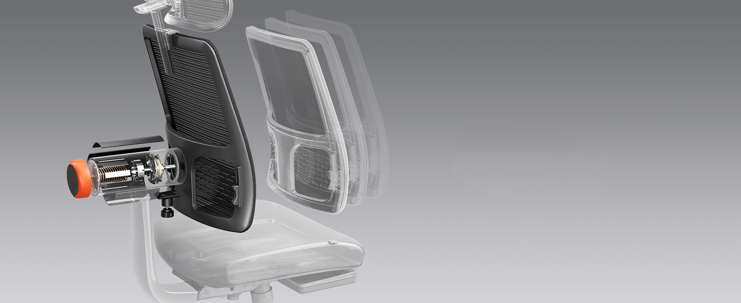 NEWTRAL MagicH-BPro Ergonomic Chair with Detachable Workstation Desktop, Auto-Following Backrest Headrest, Adaptive Lower Back Support, Adjustable Armrest, 4 Positions to Lock - Black