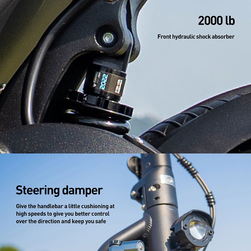 JOYOR E8-S 11-inch Off-road Electric Scooter 1600W*2 Dual Motor 72V 35Ah Lithium Battery, 80km/h Max Speed, 80-100km Range Hydraulic Brakes - Black