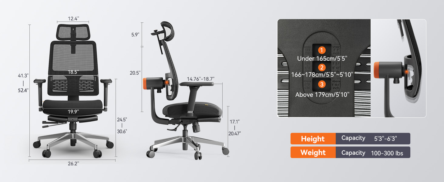 NEWTRAL MagicH-BPro Ergonomic Chair with Detachable Workstation Desktop, Auto-Following Backrest Headrest, Adaptive Lower Back Support, Adjustable Armrest, 4 Positions to Lock - Black