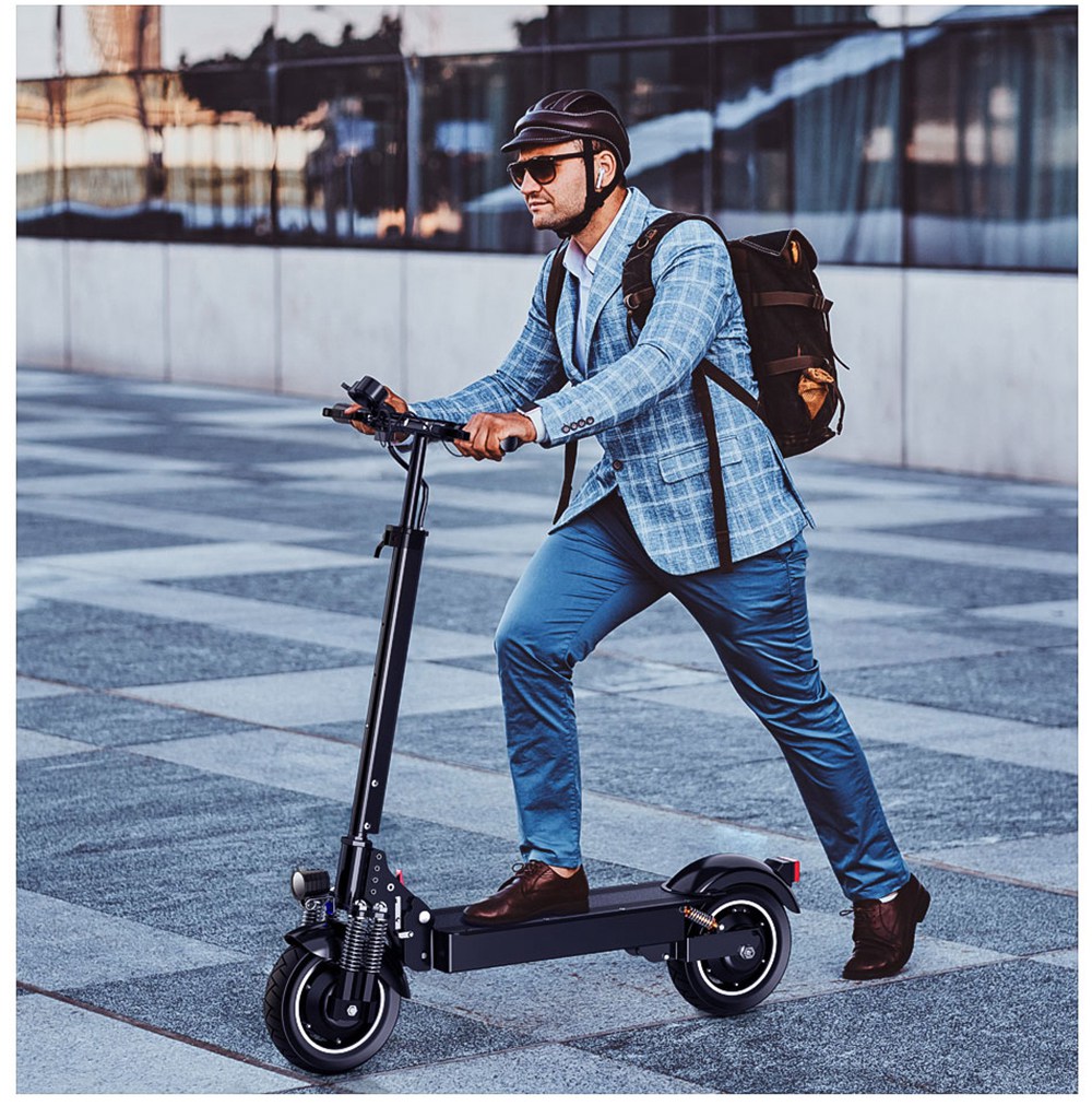 Refurbished JANOBIKE T10 Folding Electric Scooter 1000W Motor 52V/23Ah Battery 10 Inch Tire Containing Seat