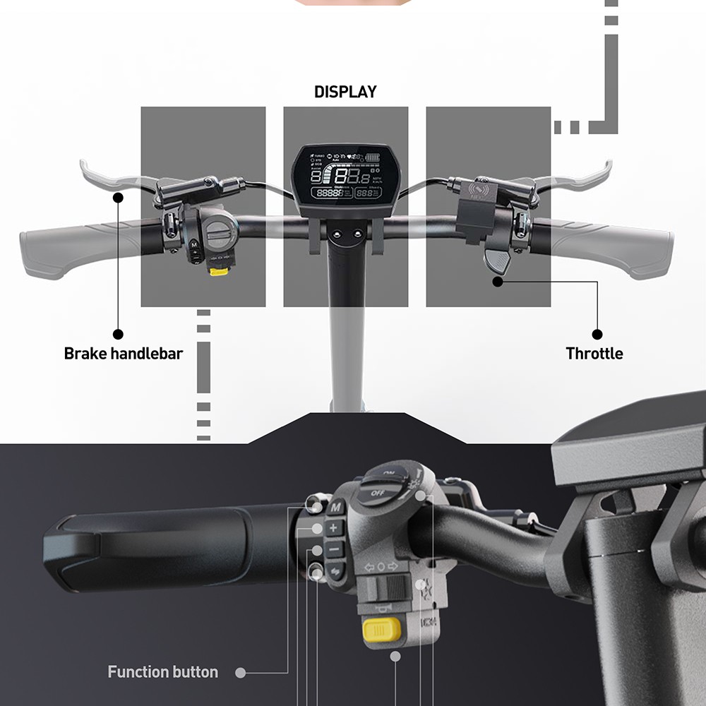 JOYOR E8-S 11-inch Off-road Electric Scooter 1600W*2 Dual Motor 72V 35Ah Lithium Battery, 80km/h Max Speed, 80-100km Range Hydraulic Brakes - Black