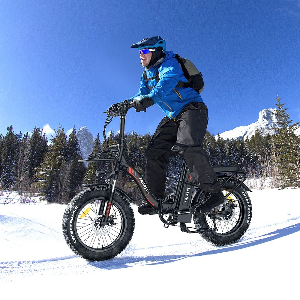 Fafrees F20 Max Electric Bike, 20*4.0 Inch Fat Tire, 500W Brushless Motor, 48V 22.5Ah Samsung Cell Battery, 25km/h Speed, Front & Rear Disc Brakes, Shimano 7-Speed - Aurora Green