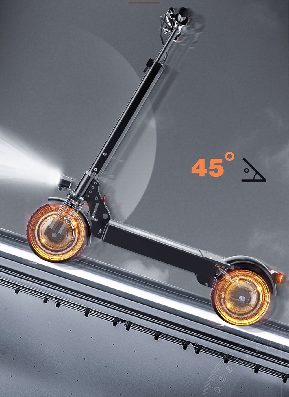 Refurbished JANOBIKE T10 Folding Electric Scooter 1000W Motor 52V/23Ah Battery 10 Inch Tire Containing Seat