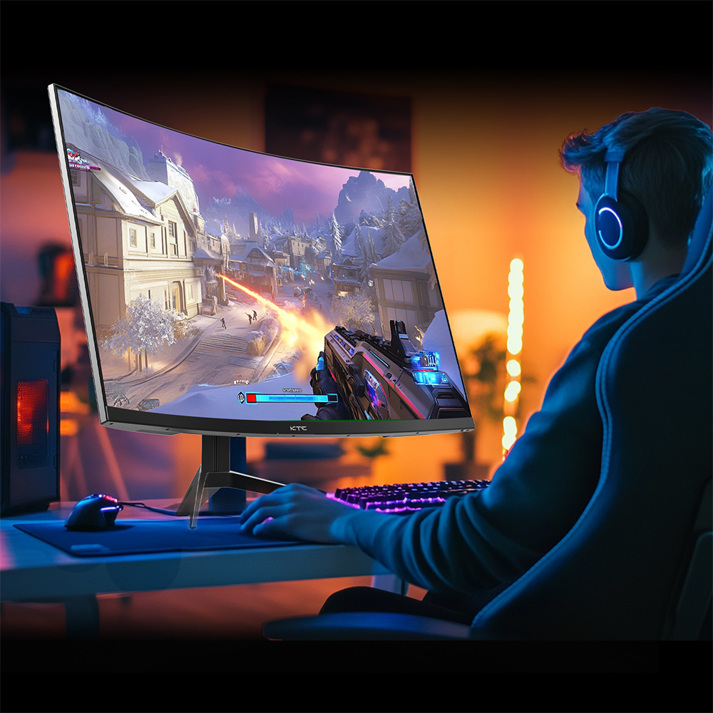 KTC H32S17 Gaming-Monitor 32 Zoll 2560x1440 QHD 180Hz HVA Curved 1500R