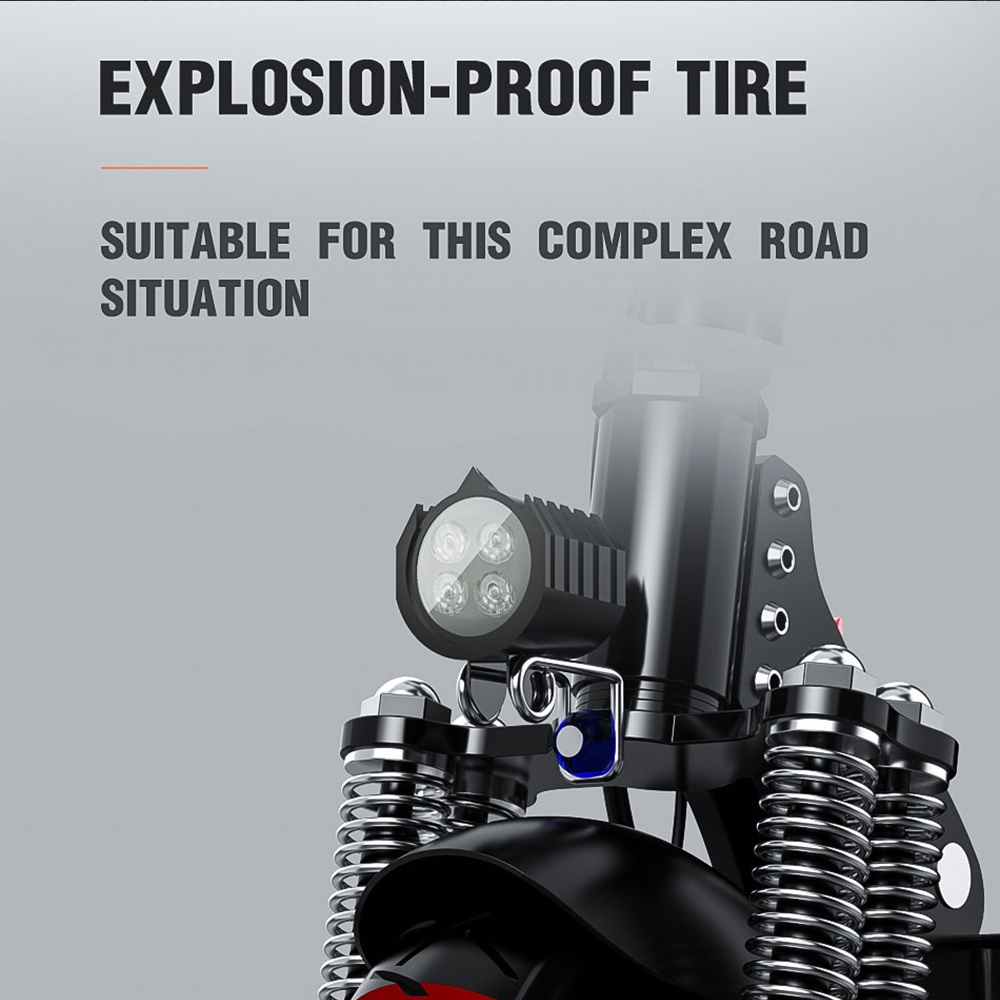 Refurbished JANOBIKE T10 Folding Electric Scooter 1000W Motor 52V/23Ah Battery 10 Inch Tire Containing Seat