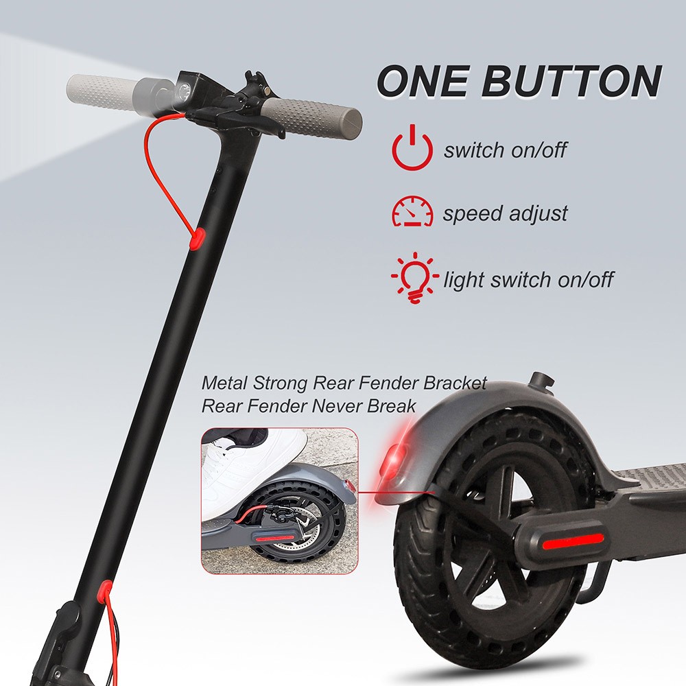 Refurbished A6 Electric Scooter 36V 350W Motor 25km/h Max Speed 10Ah Battery 25-30km Range Mechanical Disc Brakes App Control