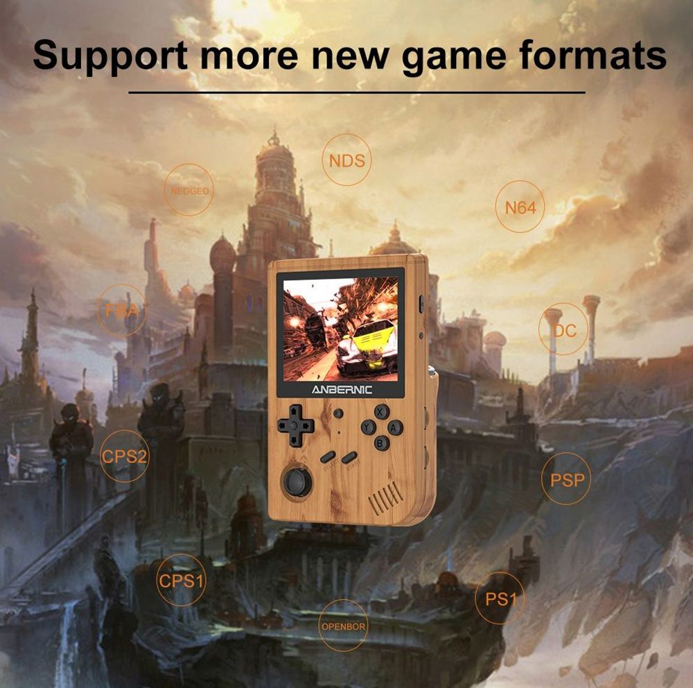 Refurbished ANBERNIC RG351V 64GB Handheld Game Console Black